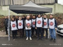 Arsin’de Şok Market Depo İşçileri Grev Çadırı Kurdu