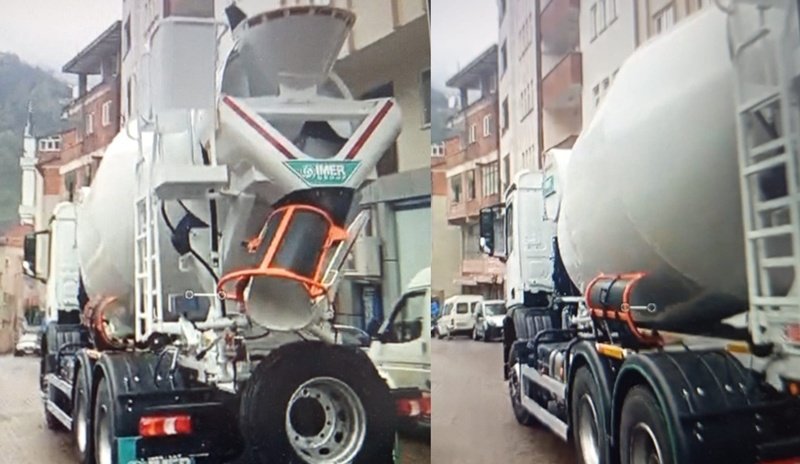 Şalpazarı’na Beton Santralinden Önce Gelen, Beton Mikseri İlçede Sevinçle Karşılandı