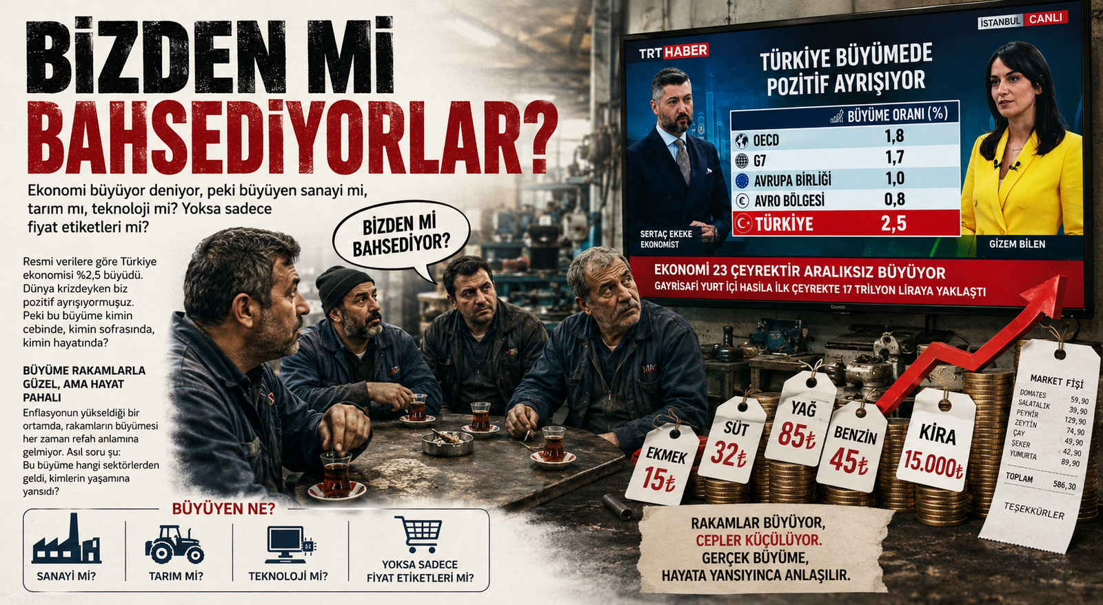 Ekrandaki Türkiye ile Çay Ocağındaki Türkiye  Süleyman Hacıbektaşoğlu yazdı