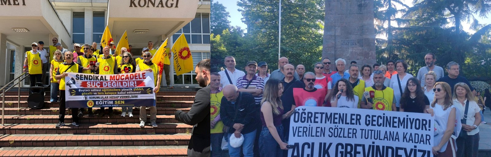 Trabzon’dan Ankara’daki Öğretmen Eylemlerine Eğitim Sen ve Öğretmen Sendikasından  Destek: “Hak Aramak Suç Değildir”